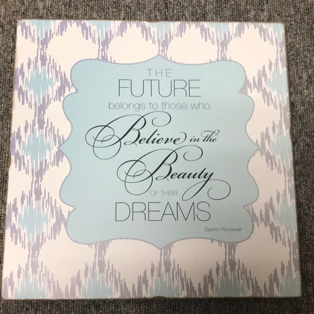 Wooden inspirational quote